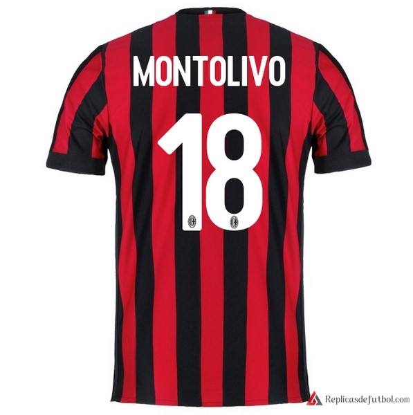 Camiseta Milan Primera equipación Montolivo 2017-2018